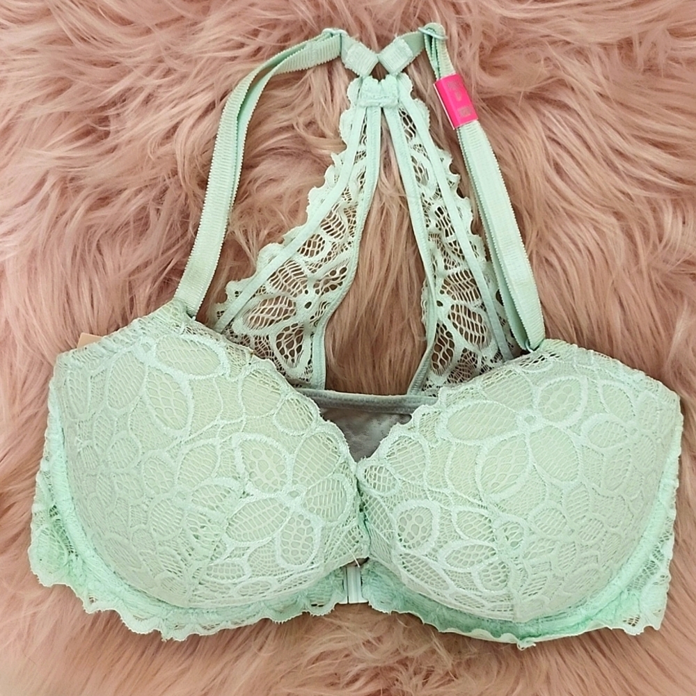 Brand New PINK VICTORIA'S SECRET DATE RACERBACK PUSH-UP BRA-32DD